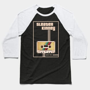 Sleater Kinney Music Retro Cassette Tape Baseball T-Shirt